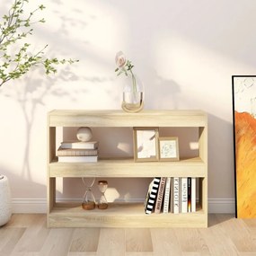 sonoma tölgy térelválasztó könyvszekrény 100 x 30 x 72 cm