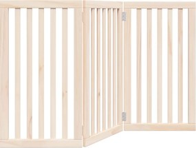 vidaXL összecsukható kutyakapu 3 panelből, 150 cm, nyárfa