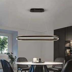 Brilagi - PONDIE kábeles LED csillár, 43 W, 230 V, 80x30 cm, fekete