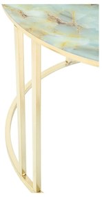 Sepa fehér és aranyszínű dohányzóasztal, ø 75 cm - Mauro Ferretti