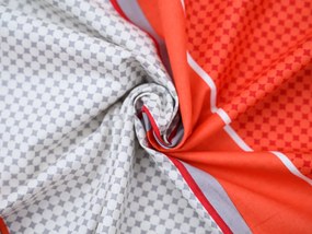 Renforcé pamut ágyneműhuzat TABITA piros Ágyneműhuzat mérete: 2 db 80 x 80 cm | 200 x 220 cm