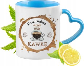 Ínyenceknek Kék Bögre Szív Alakú Füllel Ajándék