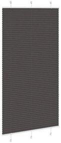 pliszírozott redőny fekete 110x200 cm szövetszélesség 109,4 cm
