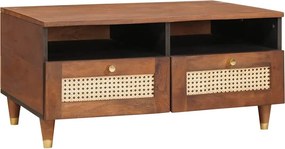 vidaXL Dohányzóasztal fiókkal 80 x 54 x 40 cm Tömör Mangófát