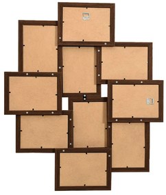 sötétbarna MDF fényképkeretszett 10 db 10 x 15 cm-es képhez