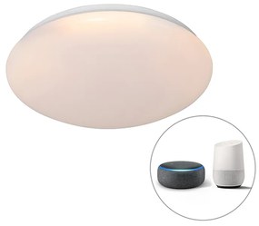 Okos modern mennyezeti lámpa fehér 38 cm LED-del és RGB-vel - Iene