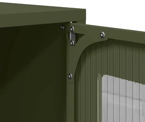 Highboard olívazöld 68x39x107 cm Acél
