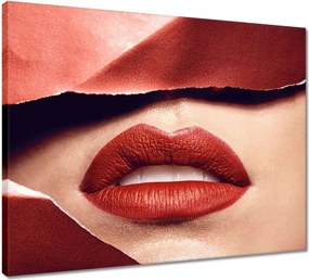 Vászonkép 50x40 Női ajkak Ajkak