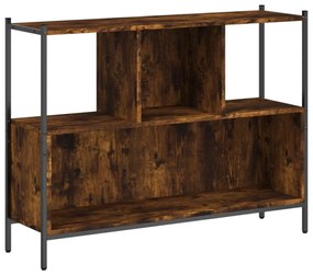 füstös tölgy színű szerelt fa könyvszekrény 102x28x77,5 cm