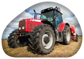 Traktor Red formapárna, díszpárna 40x29 cm