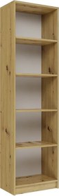 R50 polcos szekrény, könyvtartó, tölgy