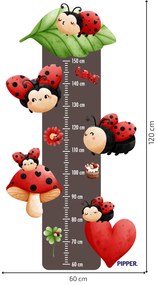 PIPPER. Textil falmatrica "Gyermek mérő - Katicabogarak"
