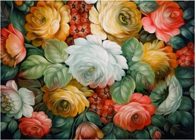 A festett virágcsokor képe (70x50 cm)