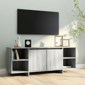 szürke sonoma színű szerelt fa TV-szekrény 130 x 35 x 50 cm