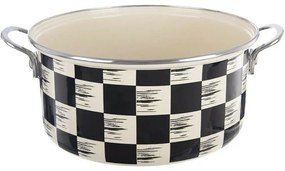 Orion Šachovnice Lem zománcozott edény, 5 l, átmérő 26 cm, 26 cm átmérőjű