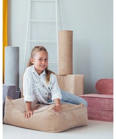 Világosbarna kordbársony gyerek babzsákfotel Square – Wigiwama