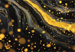 Fotótapéta Márvány Fekete Arany Hálószoba Nappali Tapéta Flizelina 300x210