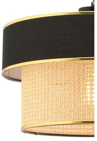 Függőlámpa kábellel ERO 1xE27/60W/230V fekete/bézs