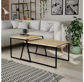 KÉSZLET 2x PAL konferenciasztal bézs/fekete