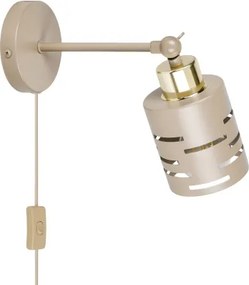 Fali spotlámpa kapcsolóval ELEN 1xE27/35W/230V bézs/arany
