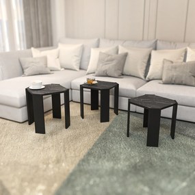 Dohányzóasztal Lori - Black, Marble