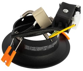 6 db fekete GU10 beépíthető spotlámpa szett 50 mm - Gijs