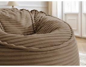 Barna kordbársony babzsákfotel Socrate – Bobochic Paris