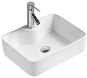 Erga Ryann, asztali mosogató 485x370x135 mm, fehér fényes, ERG-V03-YT-037-WH