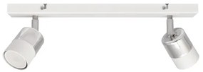 LED Spotlámpa TUBSSON 2xGU10/4,8W/230V fehér/fényes króm