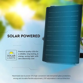 LED állítható fényerejű napelemes reflektor érzékelővel 10W 4000/6000K IP65 + DO