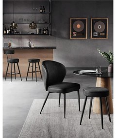 EKHO 360°-ban forgatható bárszék 2 darabos szett, 76 cm magas, tintafekete színben