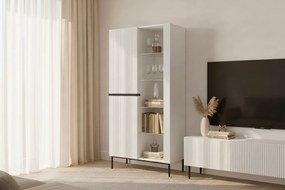 Nicole vitrin - Matt fehér / fekete lábak