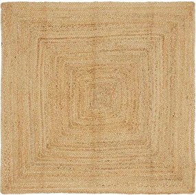 vidaXL Területi szőnyeg Bézs 120 x 120 cm Juta
