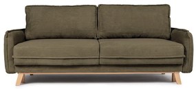 Zöld kordbársony kinyitható kanapé 218 cm Tori – Bonami Selection