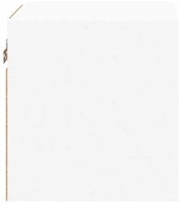 fehér falra szerelhető TV-szekrény LED-lámpákkal 30x28,5x30 cm