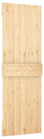 tömör fenyőfa tolóajtó fémszerelék szettel 70 x 210 cm