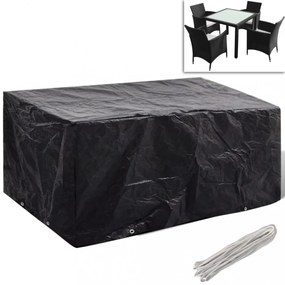 2 db 4 személyes polyrattan szett huzat 8 lyukkal 180 x 140 cm