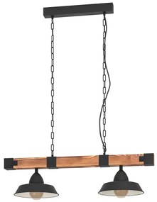 Fekete-natúr színű függőlámpa fém búrával OLDBURY – EGLO