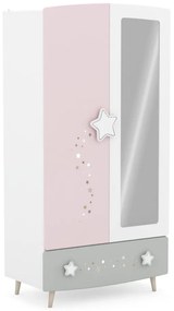 Elmo 2 ajtós szekrény tükörrel Pink N