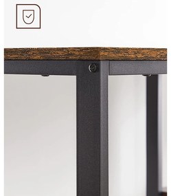 Számítógépesasztal 140x60 cm, Irodai asztal 2 polccal jobb vagy bal oldal, barna- fekete
