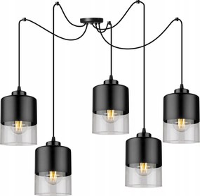 Mennyezeti Lámpa Lógó Csillár Pók Üveg Fekete Modern Szoba