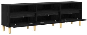 TV szekrény fiókkal Musta tammi 150 x 30 x 45 cm Faanyag