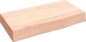 vidaXL kezeletlen tömör tölgyfa fali polc 40x20x6 cm
