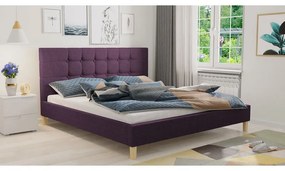 NEWARK kárpitozott ágy matrac nélkül 180x200 cm - lila
