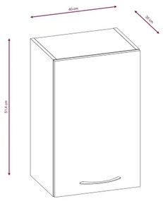 Konyhabútor VALERIA 240 cm, sonoma tölgy/barna