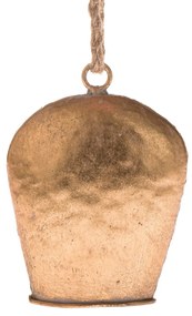 Fém függő csengő, 8,5 x 11,5 x 4 cm, arany