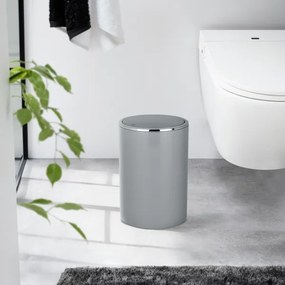 WENKO 22562100 - INCA szemetes 18,5x25,5 cm szürke/fényes króm