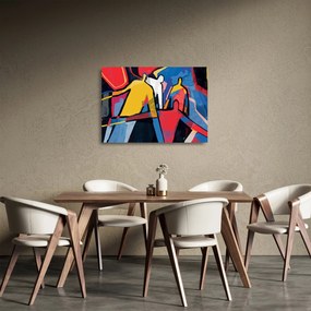 Kép - A férfiak absztrakciója (üvegen) (70x50 cm)