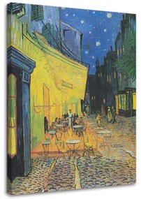 Gario Kép Egy kávézó terasza éjjel - Vincent van Gogh reprodukció Méretek: 40 x 60 cm, Kivitelezés: Vászonkép