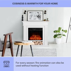 Klarstein Las Pilas, elektromos kandalló ventilátorral, 900/1800 W, heti időzítő, távirányító